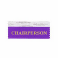 Chairperson Violet Award Ribbon w/ Gold Foil Imprint (4"x1 5/8")